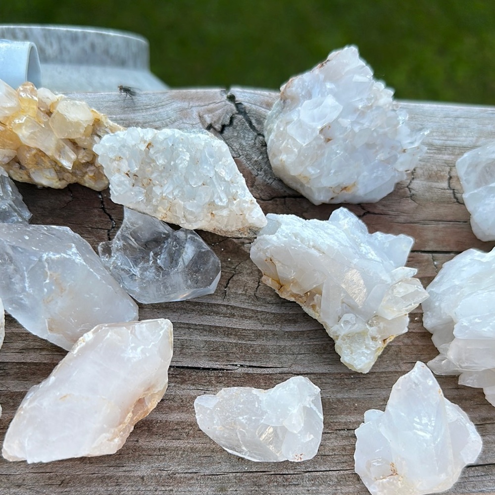 Natural White Quartz Crystals Random 5# of beautiful crystals mined by me! - Picture 5 of 8